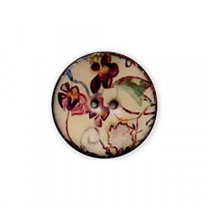 Exotic Buttons 14803 - Lilacs Enamel Coconut