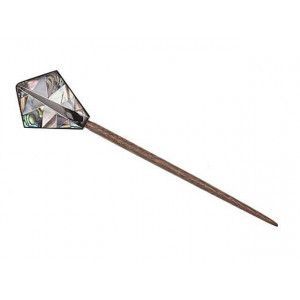 Exotic Shawl Pins 25802 - Diamond Inlaid Shell-Wood Stick