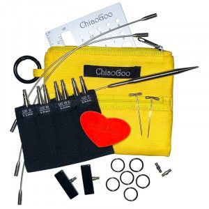 ChiaoGoo 3" TWIST Yellow Interchangeable Needles Shorties, 9-11 US