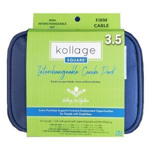 Kollage Square® Blue 3.5" Mini Interchangeable Set, FIRM Cables