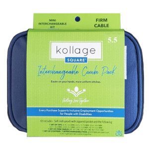 Kollage Square® Blue 5.5" Mini Interchangeable Set, FIRM Cables