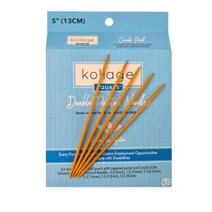 Kollage Square® Gold Double Pointed Needles Combo Pack, 5"
