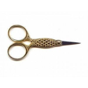 Embroidery Scissor 61517 - Salmon HalfGold 3.5"