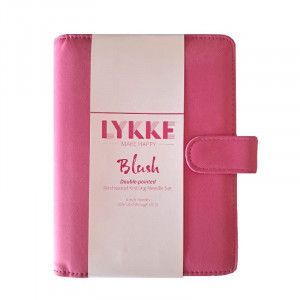 Lykke Blush Double Pointed Needles Set SMALL in Magenta Fuchsia Fabric Pouch