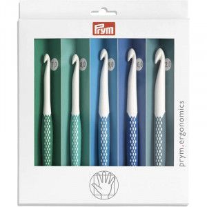 Prym Ergonomics Crochet Hooks Set, 5 hooks US K-O / 7 mm - 12 mm