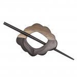 Buttons.etc Exotic Shawl Pins, 61101 - Black/Beige Horn