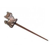 Exotic Shawl Pins 25501 - Kitty Inlaid Shell-Wood Stick