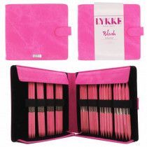 Lykke Blush Double Pointed Needles Set LARGE in Fuchsia Fabric Pouch