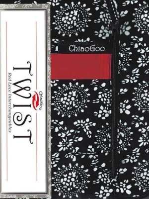 TWIST 5" Red Lace Interchangeable Needles Complete: 2 US - 15 US